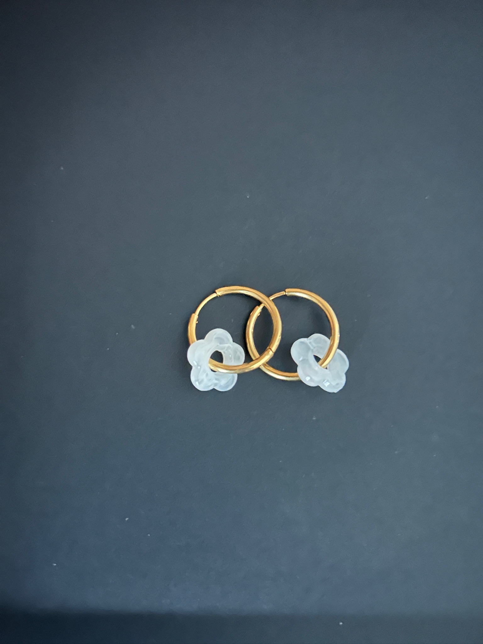 Boucles d’oreilles Nora blanche